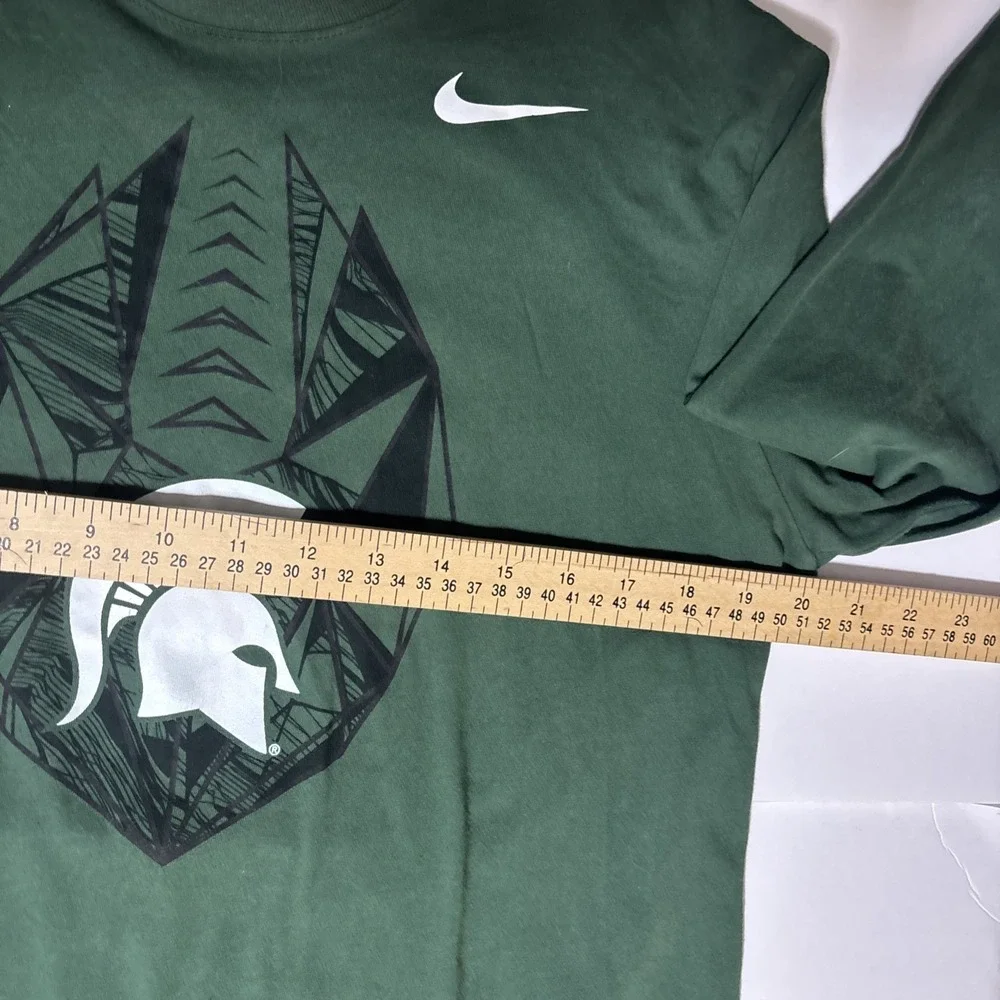 Nike Michigan State‎ Spartans Dri Fit Long Sleeve T Shirt Men Size L Green